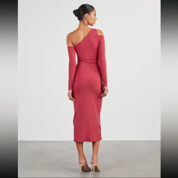 VICI Regina Cutout One Shoulder Knit Midi Dress XS - Picture 3 of 6